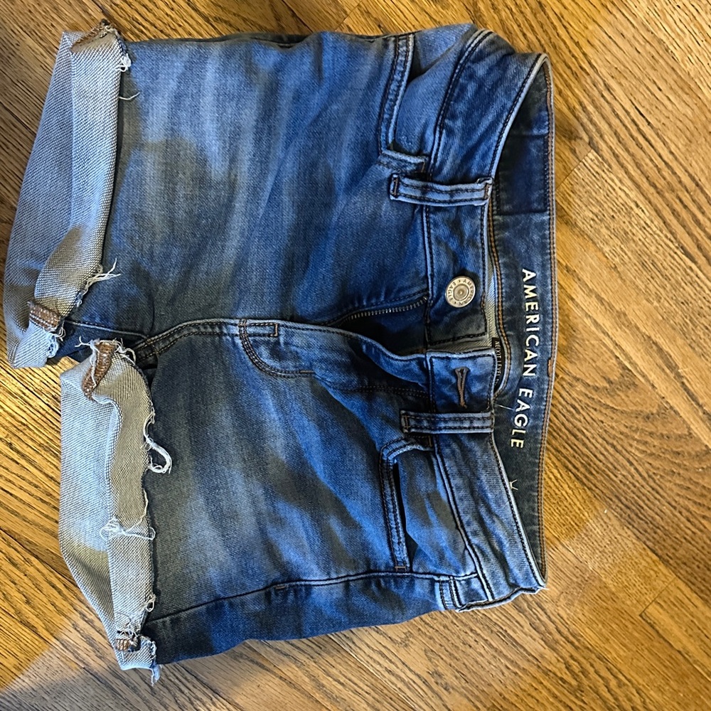 American Eagle Blue Denim Shorts (tight fit)